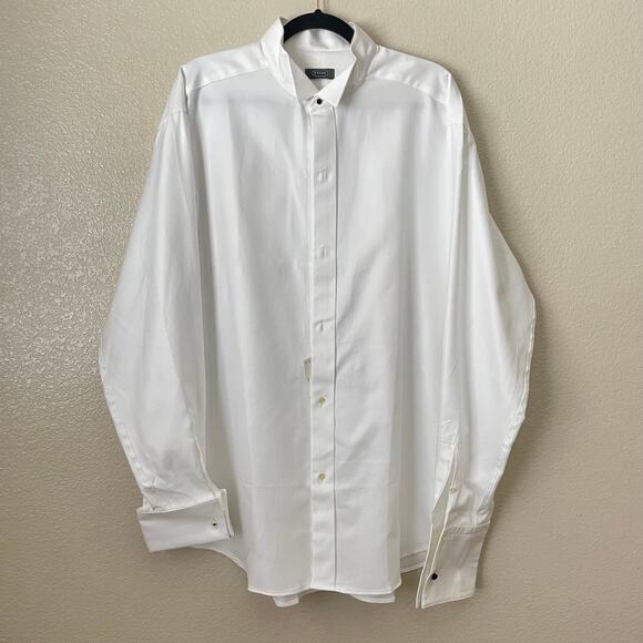Eton Dress Shirt Mens Size 17.5/44 White Tuxedo Button Up Long Sleeve Cotton NWT - Picture 3 of 15
